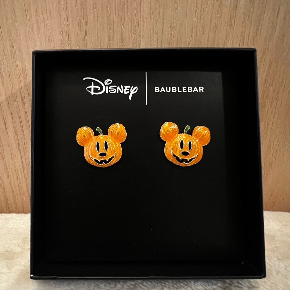 BaubleBar Disney Orange Pumpkin Earrings